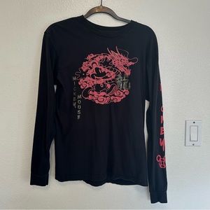 Mickey Mouse Chinese Dragon Long Sleeve Graphic Tee | Disney Medium